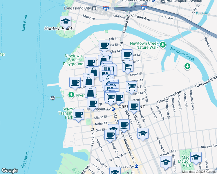 map of restaurants, bars, coffee shops, grocery stores, and more near in Brooklyn