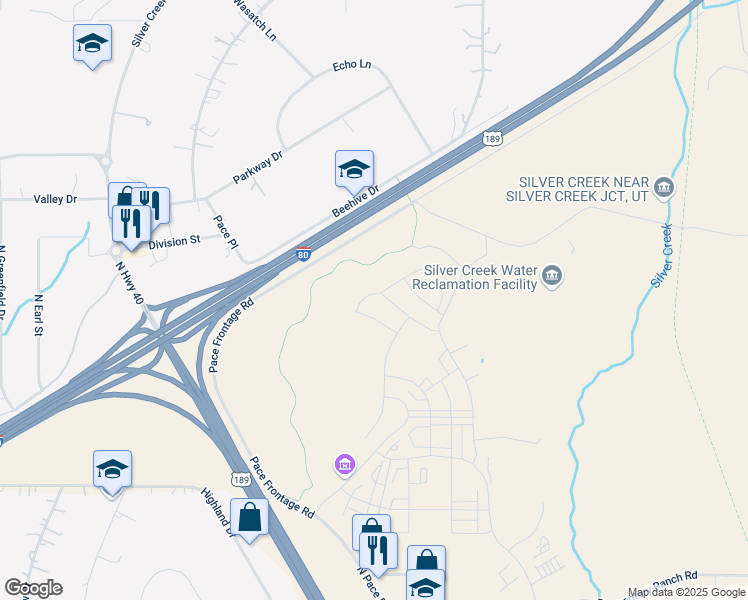 map of restaurants, bars, coffee shops, grocery stores, and more near 1161 Redbud Drive in Park City