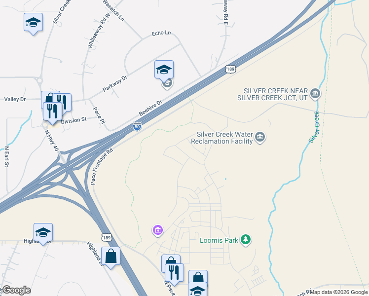 map of restaurants, bars, coffee shops, grocery stores, and more near 7130 Woods Rose Drive in Park City