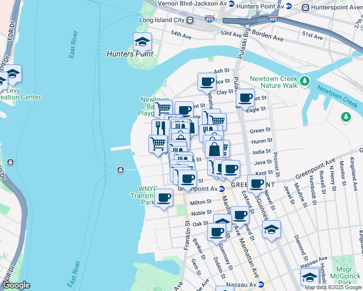 map of restaurants, bars, coffee shops, grocery stores, and more near in Brooklyn