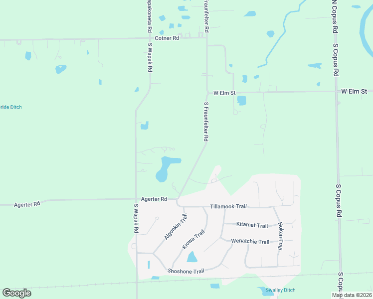 map of restaurants, bars, coffee shops, grocery stores, and more near 526 South Fraunfelter Road in Elida