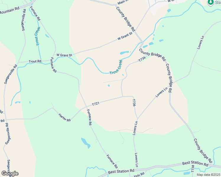 map of restaurants, bars, coffee shops, grocery stores, and more near 4671 Overlook Road in Slatington
