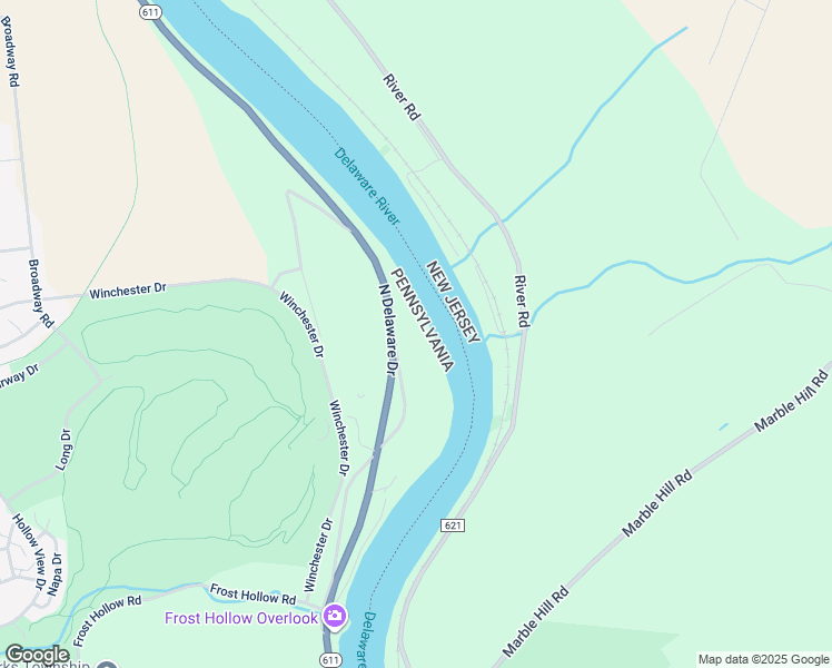 map of restaurants, bars, coffee shops, grocery stores, and more near 2805 North Delaware Drive in Easton