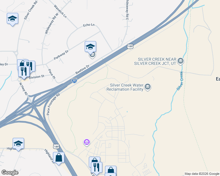 map of restaurants, bars, coffee shops, grocery stores, and more near 1384 Mahogany Way in Park City