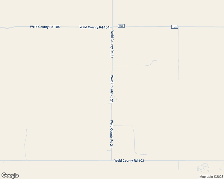 map of restaurants, bars, coffee shops, grocery stores, and more near County Road 21 in Weld County