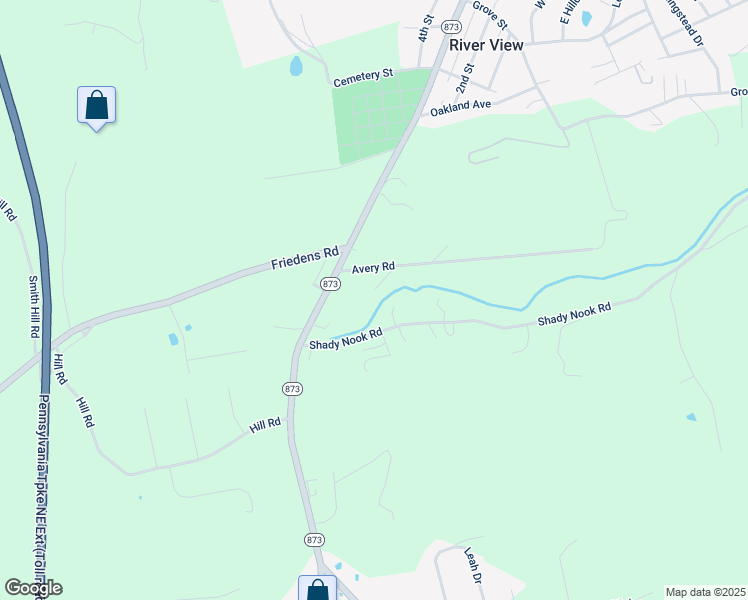 map of restaurants, bars, coffee shops, grocery stores, and more near 2954 Avery Road in Slatington