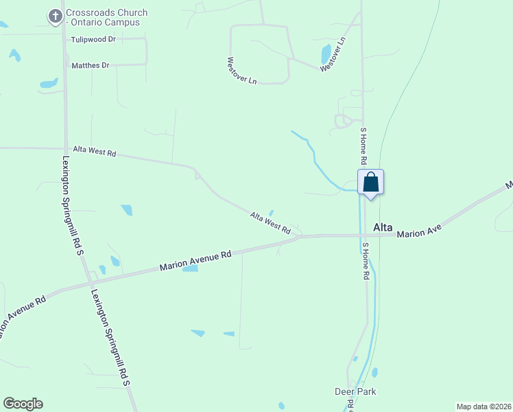 map of restaurants, bars, coffee shops, grocery stores, and more near 1762 Alta West Road in Mansfield