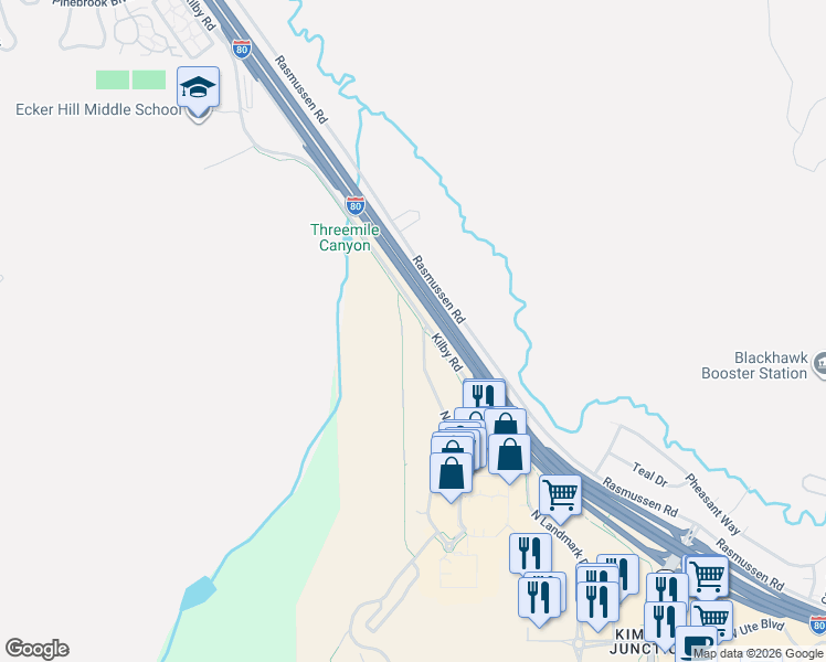 map of restaurants, bars, coffee shops, grocery stores, and more near 7065 North 2200 West in Park City