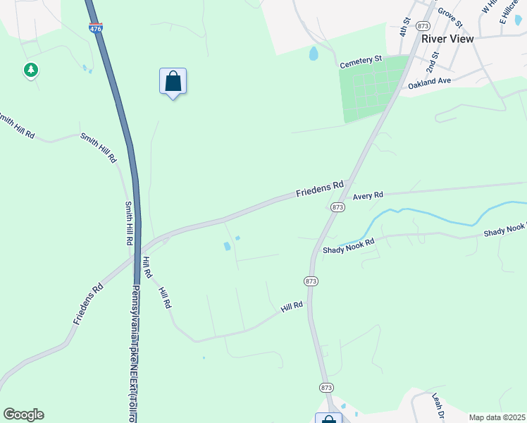 map of restaurants, bars, coffee shops, grocery stores, and more near 3224 Friedens Road in Slatington