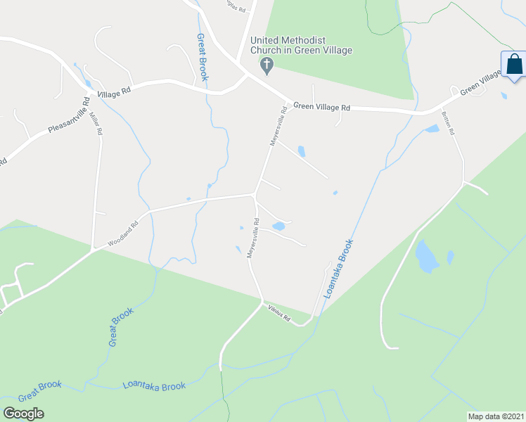 map of restaurants, bars, coffee shops, grocery stores, and more near 35 Meyersville Road in Morris County