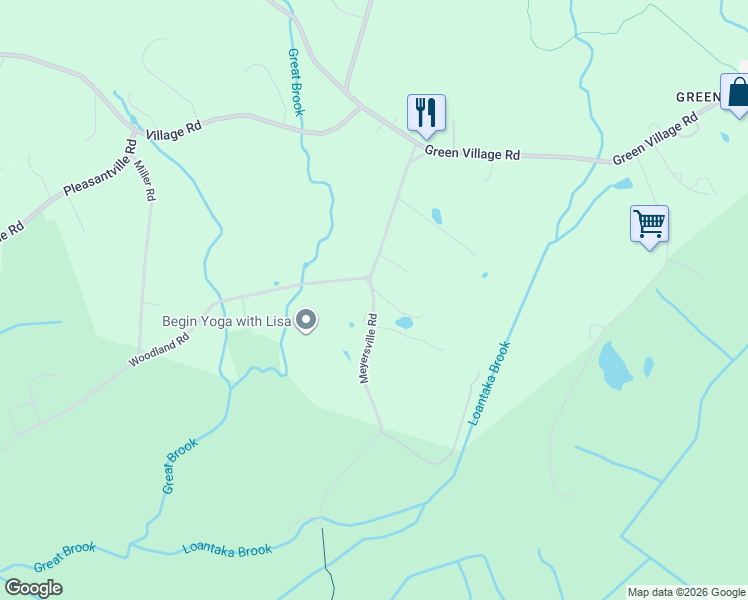 map of restaurants, bars, coffee shops, grocery stores, and more near 35 Meyersville Road in Morris County