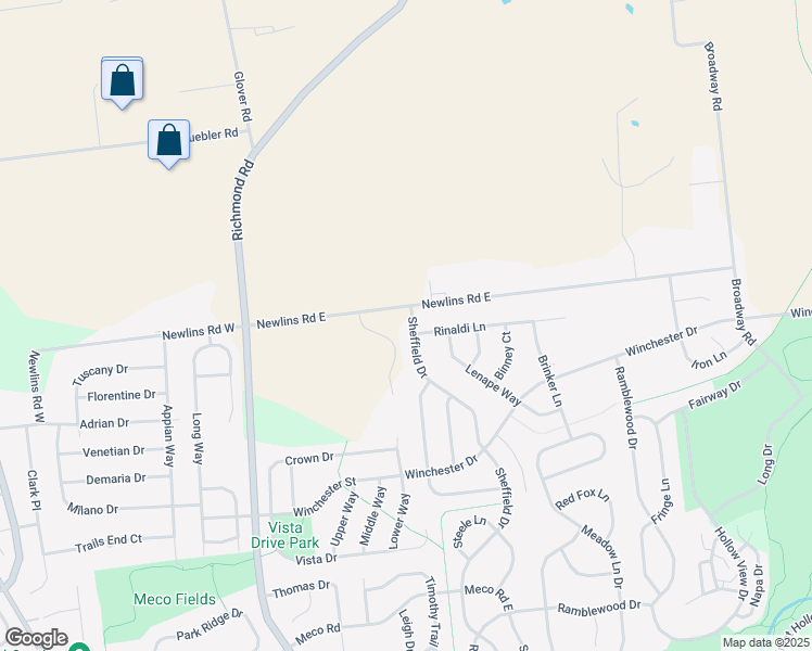 map of restaurants, bars, coffee shops, grocery stores, and more near 2964 Sheffield Drive in Easton