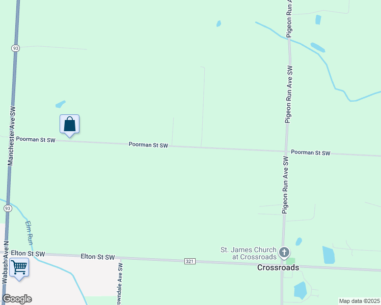 map of restaurants, bars, coffee shops, grocery stores, and more near 11958 Poorman Street Southwest in Navarre