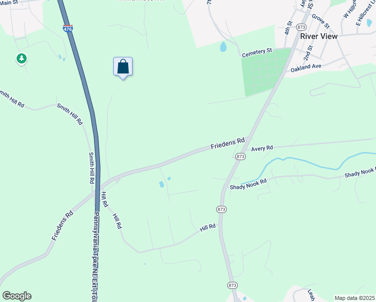 map of restaurants, bars, coffee shops, grocery stores, and more near 3224 Friedens Road in Slatington