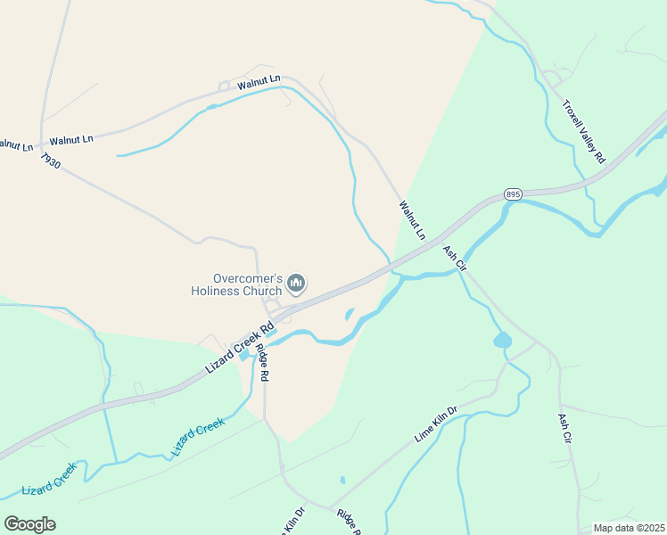 map of restaurants, bars, coffee shops, grocery stores, and more near Lizard Creek Road in Andreas