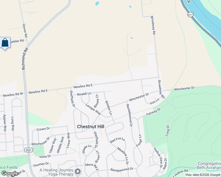 map of restaurants, bars, coffee shops, grocery stores, and more near 608 Newlins Road East in Easton