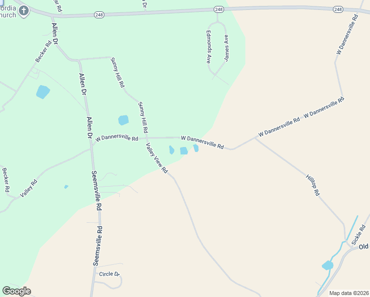 map of restaurants, bars, coffee shops, grocery stores, and more near 3171 West Dannersville Road in Northampton