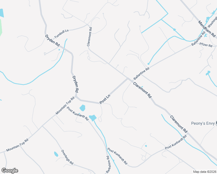 map of restaurants, bars, coffee shops, grocery stores, and more near 400 Claremont Rd in Bernardsville