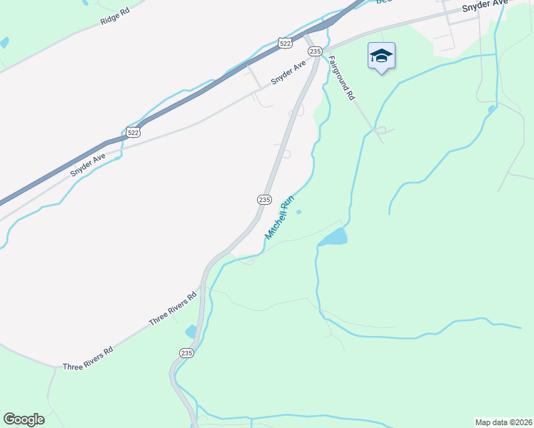 map of restaurants, bars, coffee shops, grocery stores, and more near 254 Stony Drive in Beaver Springs