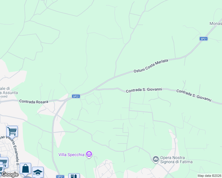 map of restaurants, bars, coffee shops, grocery stores, and more near in Province of Brindisi