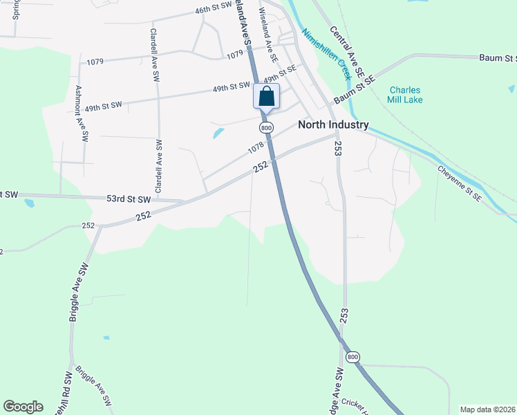 map of restaurants, bars, coffee shops, grocery stores, and more near 5360 Frey Avenue Southwest in Canton