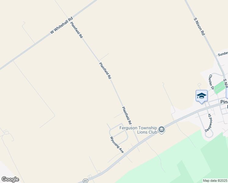 map of restaurants, bars, coffee shops, grocery stores, and more near 220 Plainfield Drive in Pennsylvania Furnace