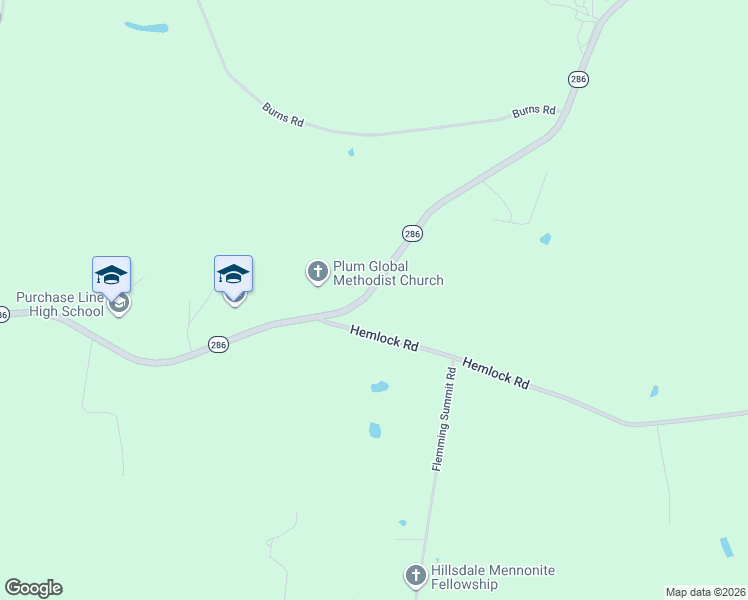 map of restaurants, bars, coffee shops, grocery stores, and more near 17254 Pennsylvania 286 in Commodore