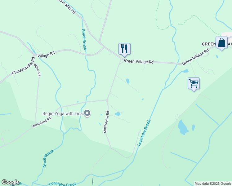 map of restaurants, bars, coffee shops, grocery stores, and more near 1 Hawks Nest Ln in Morris