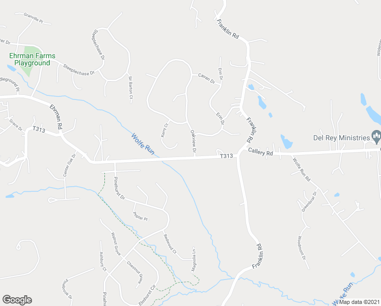 map of restaurants, bars, coffee shops, grocery stores, and more near 101 Oakview Drive in Cranberry Township