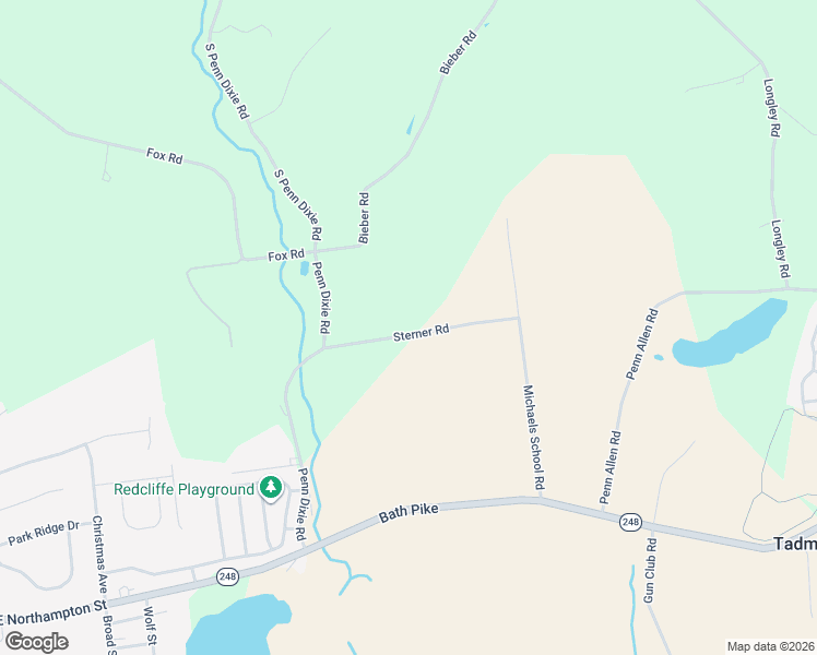 map of restaurants, bars, coffee shops, grocery stores, and more near 3224 Sterner Road in Nazareth