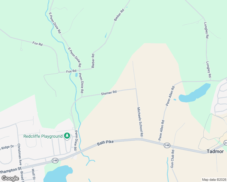 map of restaurants, bars, coffee shops, grocery stores, and more near 3214 Sterner Road in Nazareth