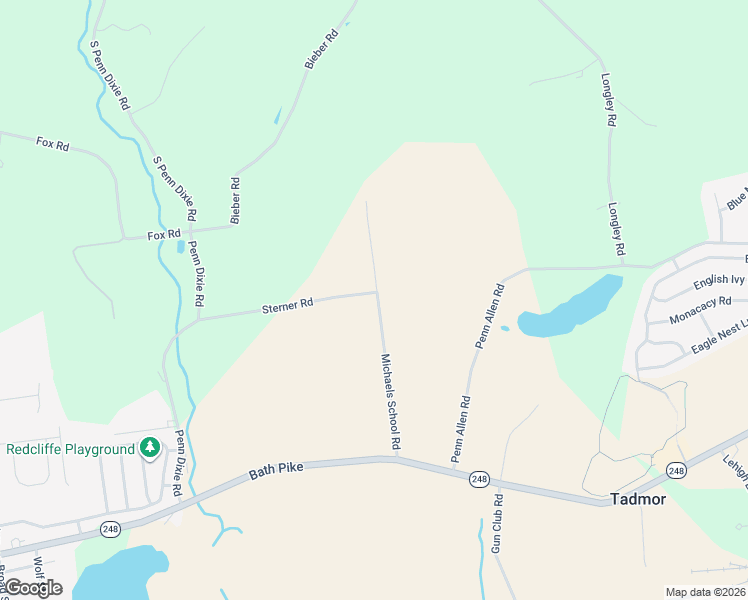 map of restaurants, bars, coffee shops, grocery stores, and more near 3300-3356 Michaels School Rd in Nazareth