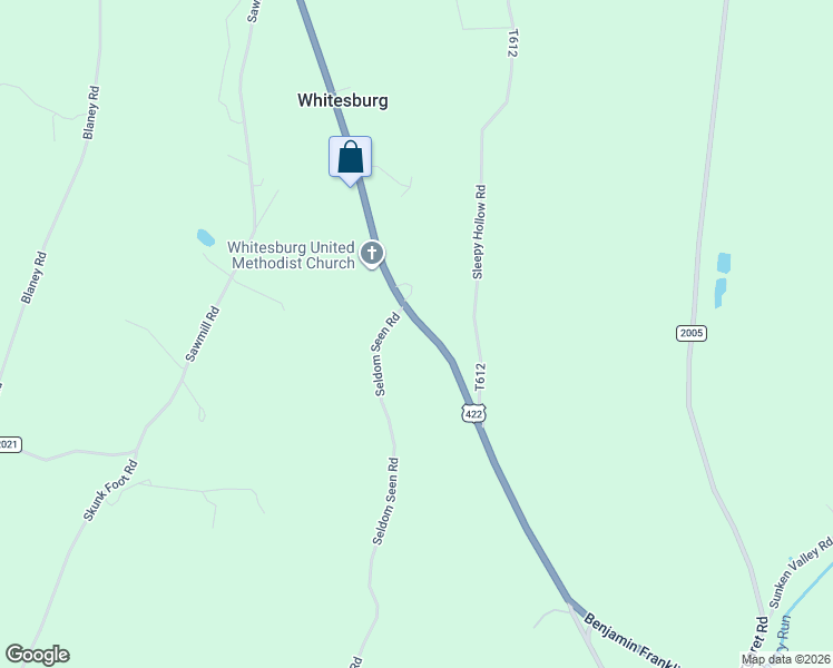 map of restaurants, bars, coffee shops, grocery stores, and more near 432 Seldom Seen Road in Kittanning