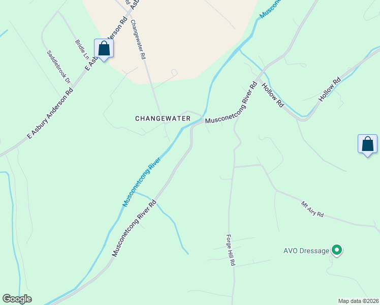 map of restaurants, bars, coffee shops, grocery stores, and more near 160 Musconetcong River Road in Glen Gardner