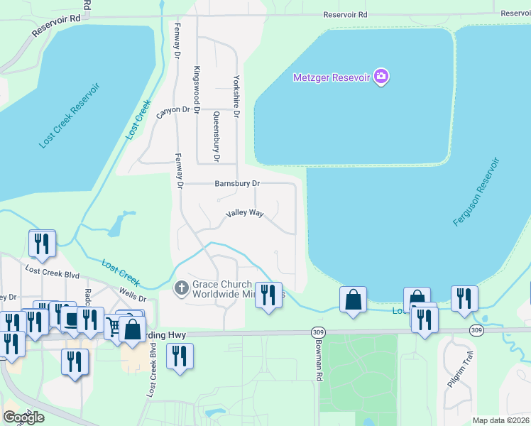 map of restaurants, bars, coffee shops, grocery stores, and more near 520 Cumberland Drive in Lima