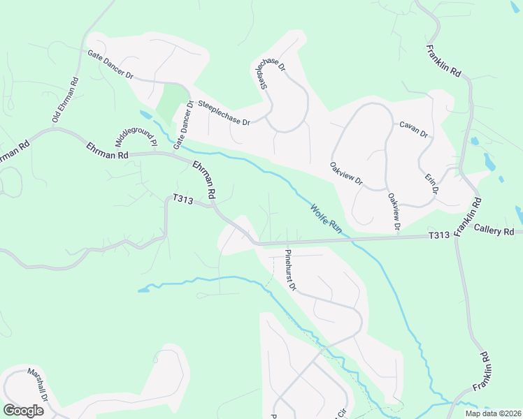 map of restaurants, bars, coffee shops, grocery stores, and more near 104 Castle Brook Drive in Cranberry Township