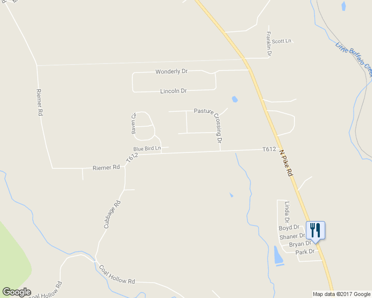 map of restaurants, bars, coffee shops, grocery stores, and more near 167 Riemer Road in Sarver