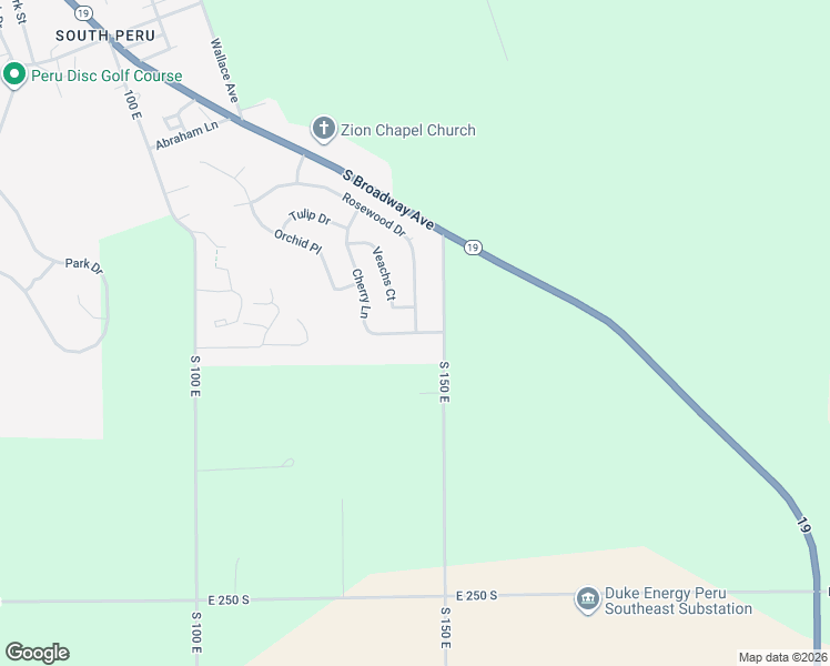 map of restaurants, bars, coffee shops, grocery stores, and more near 1099 Cherry Ln in Peru