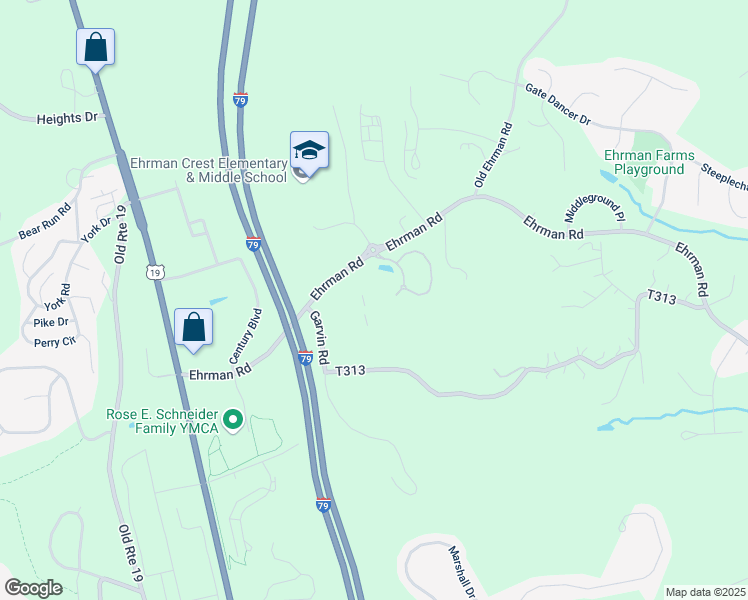 map of restaurants, bars, coffee shops, grocery stores, and more near 908 Stockton Ridge in Cranberry Township