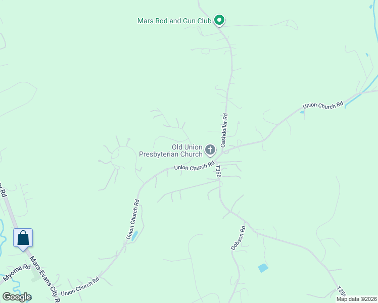 map of restaurants, bars, coffee shops, grocery stores, and more near 101 Ramblewood Lane in Mars