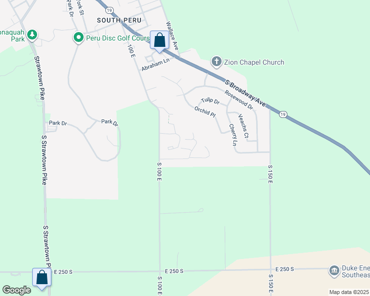 map of restaurants, bars, coffee shops, grocery stores, and more near 904 Bobtail Drive in Peru