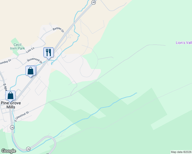 map of restaurants, bars, coffee shops, grocery stores, and more near 120 Chestnut St in State College