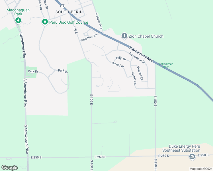 map of restaurants, bars, coffee shops, grocery stores, and more near 904 Bobtail Drive in Peru
