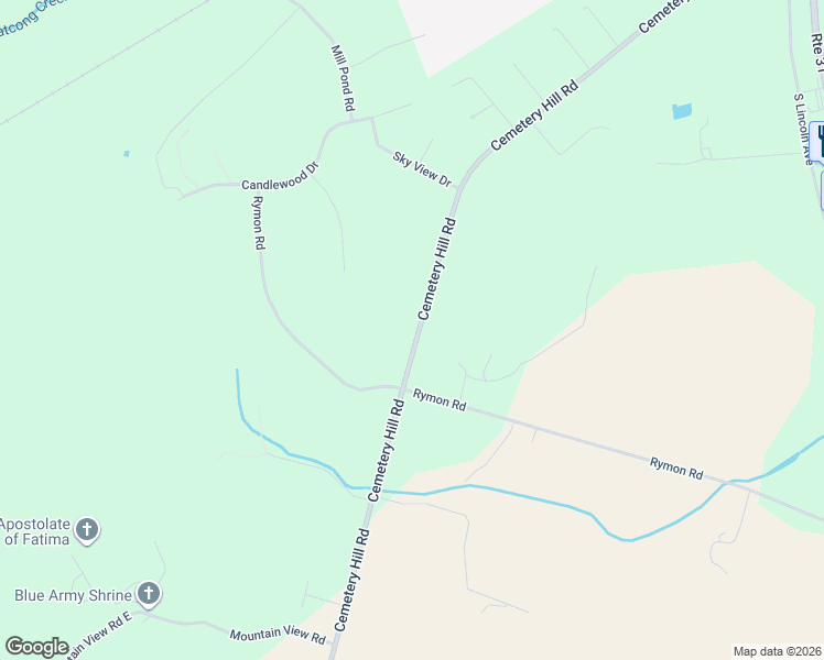 map of restaurants, bars, coffee shops, grocery stores, and more near 138 Cemetery Hill Road in Washington