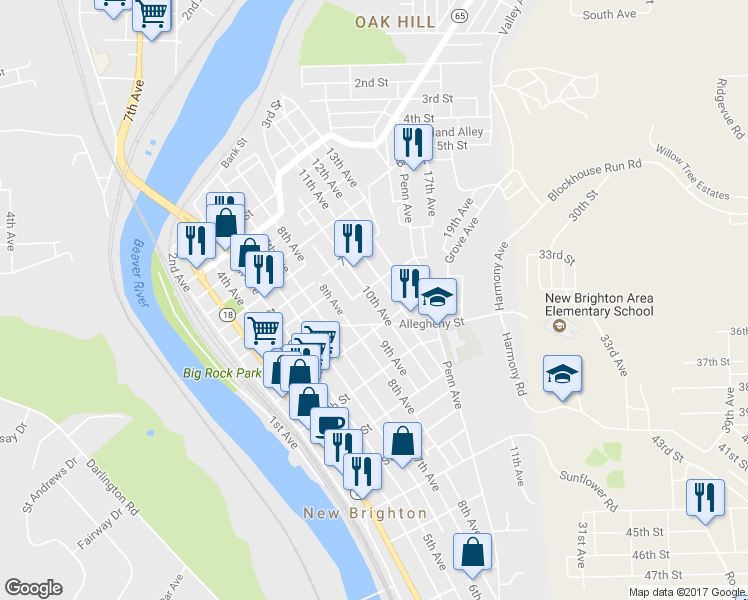 map of restaurants, bars, coffee shops, grocery stores, and more near 811 10th Avenue in New Brighton