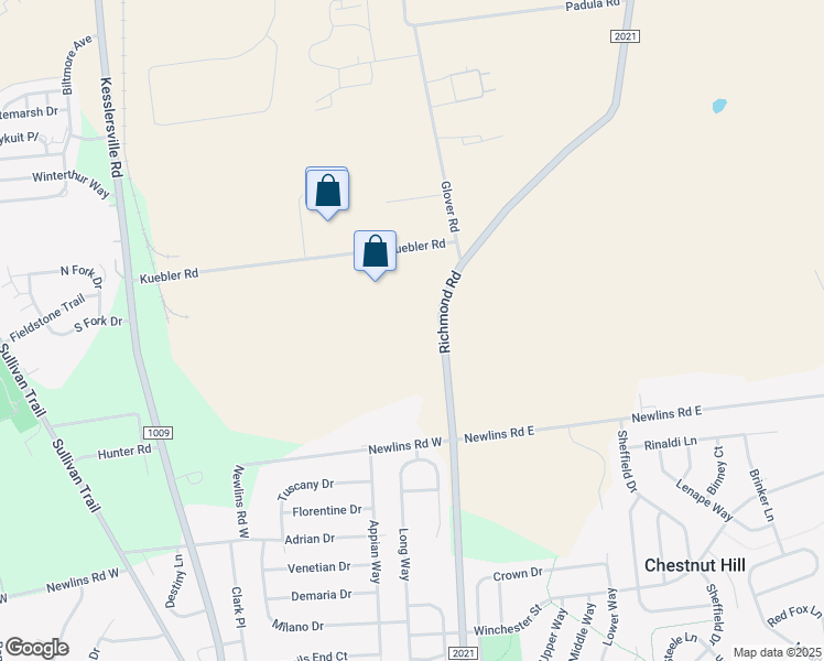 map of restaurants, bars, coffee shops, grocery stores, and more near 3230 Richmond Road in Easton
