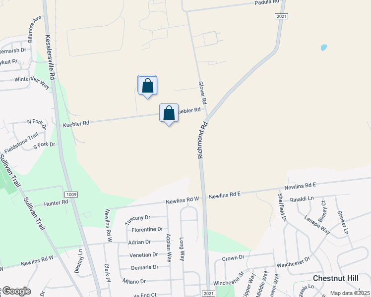 map of restaurants, bars, coffee shops, grocery stores, and more near 3230 Richmond Road in Easton