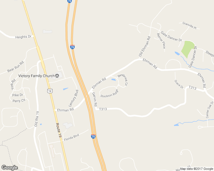 map of restaurants, bars, coffee shops, grocery stores, and more near 219 Stockton Ridge in Cranberry Township