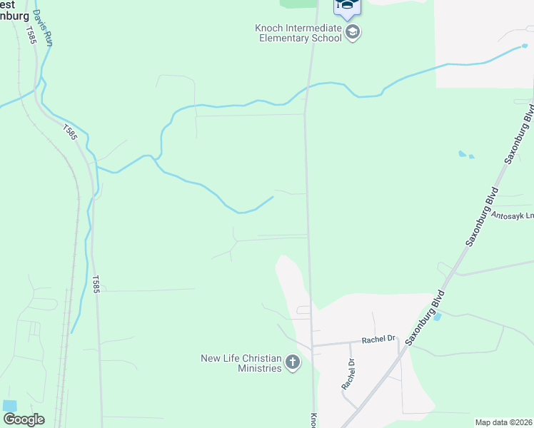 map of restaurants, bars, coffee shops, grocery stores, and more near 185B Knoch Road in Saxonburg