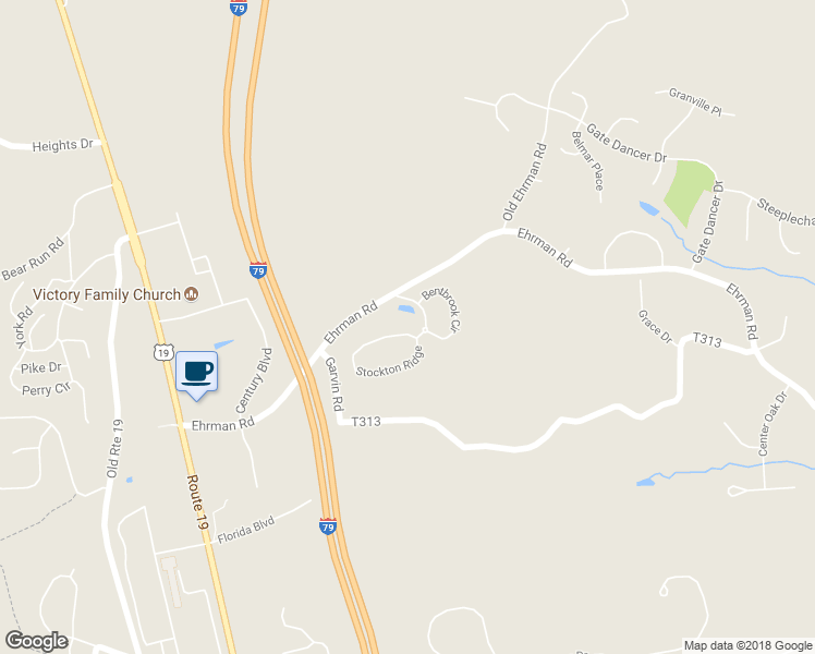 map of restaurants, bars, coffee shops, grocery stores, and more near 106 Stockton Ridge in Cranberry Township